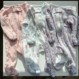 Preemie baby  2-Way Zipper pajamas